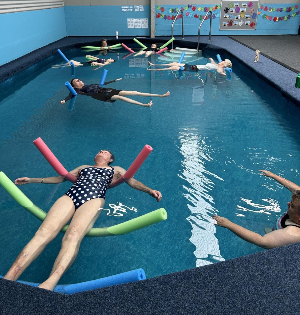 Aqua yoga at Splash Swim Soar